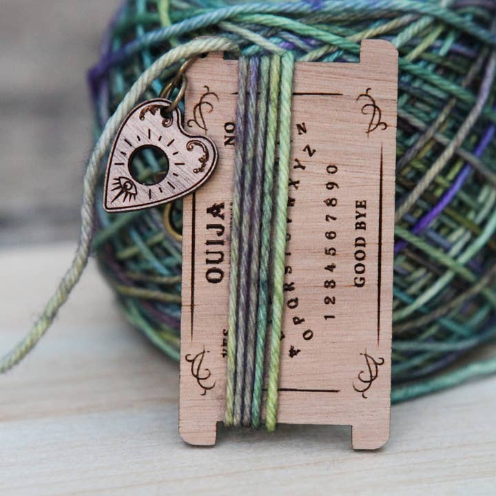 Sunrise Grove - Wholesale Knitting/Crochet Supplies - Walnut Wood Ouija Board with Planchette & WPI Ruler