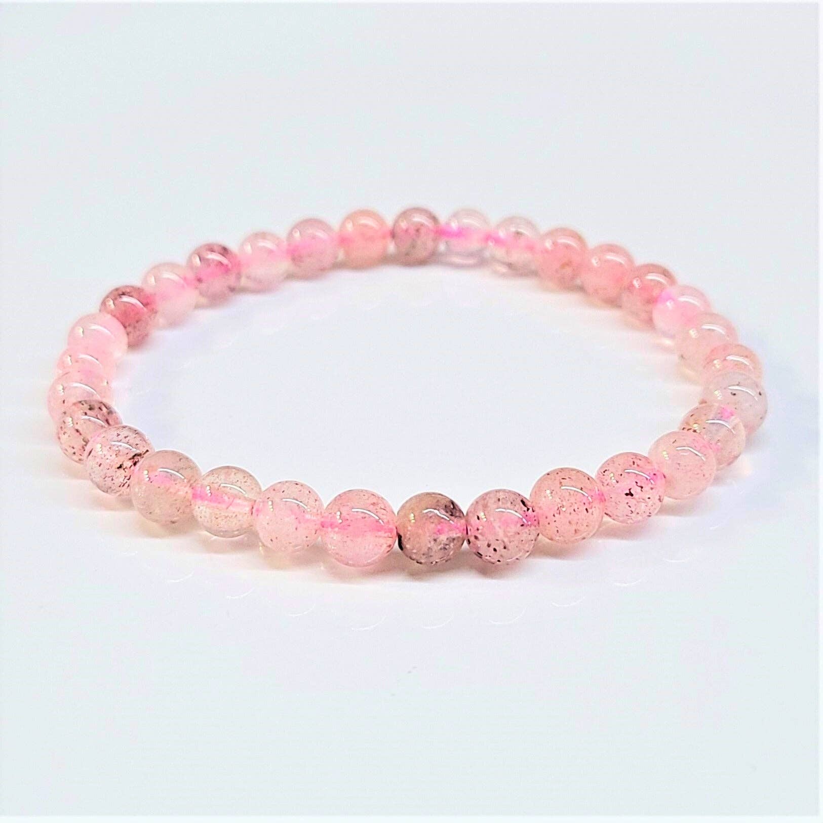 The Healing Sanctuary - Wholesale Beaded Bracelet - Strawberry Quartz Beaded Bracelets 6mm2