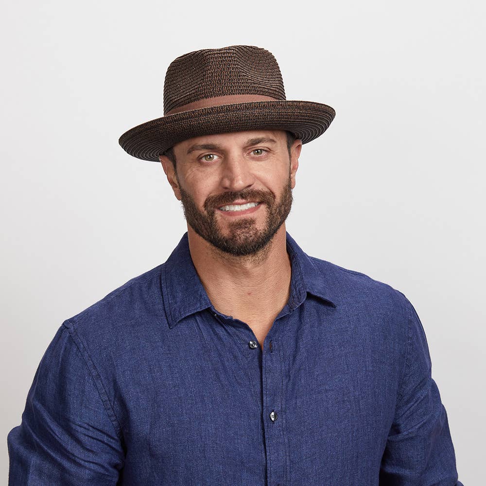 American Hat Makers - Wholesale Straw Hat - Unisex - Soft Straw Fedora Hat - Style Coronado5