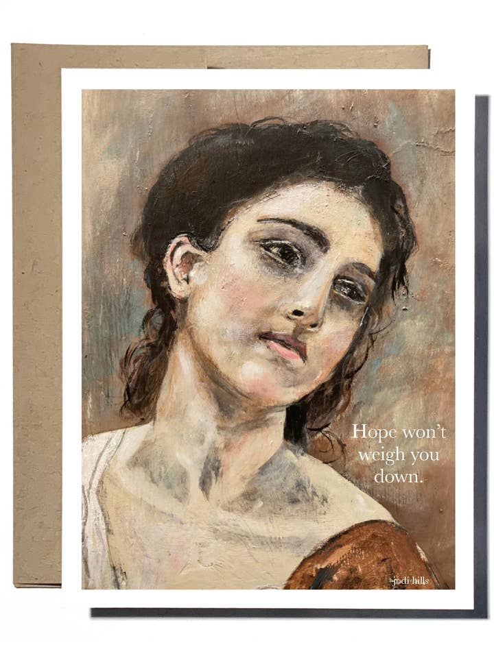 renaissance hope woman ⎮ Americana Greeting Card for wholesale by Studio J by Jodi Hills