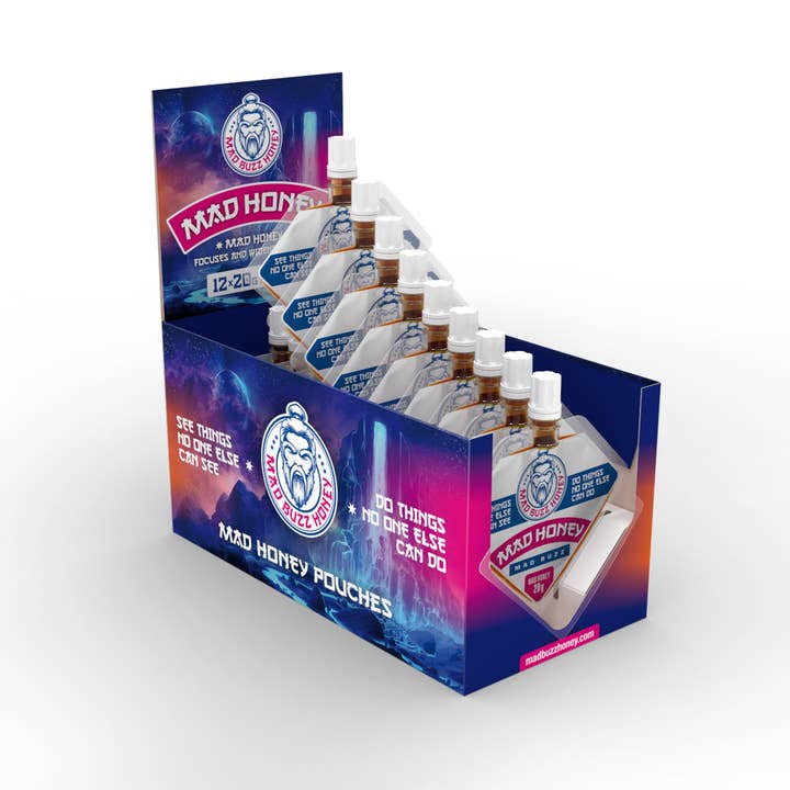 Mad Buzz - Wholesale Honey - Mad Honey Pouch 12-Pack1