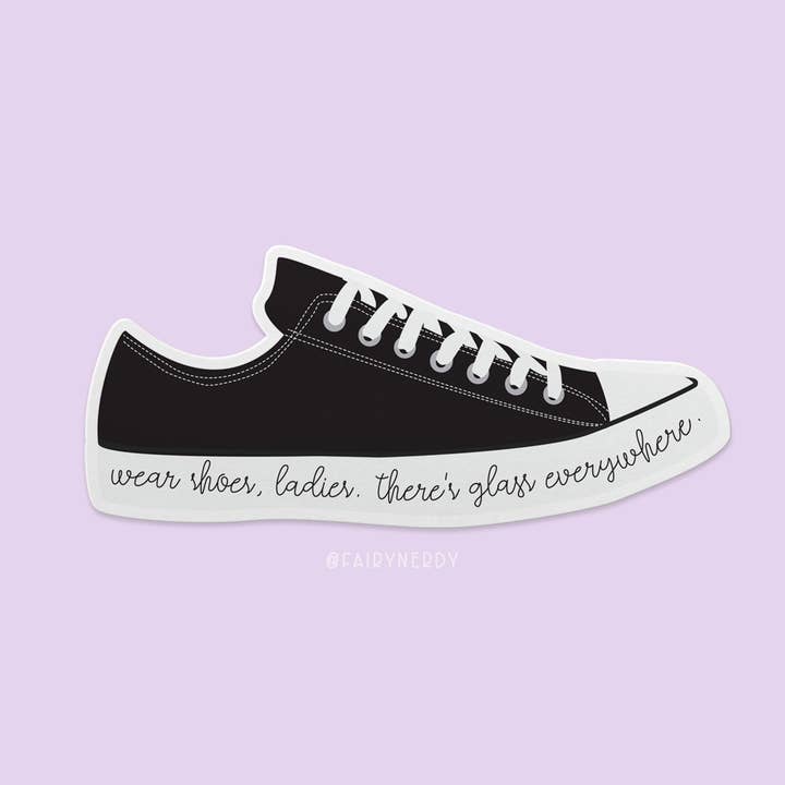 FairyNerdy - Wholesale Sticker - Political Feminism Glass Ceiling Converse Vinyl Sticker2