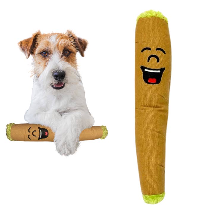 PAW:20 - Wholesale Pet Plush Toy - Dog - B the Blunt, Stuffed Parody Squeaker Dog Toy10