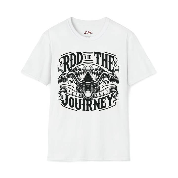 RIDE THE JOURNEY BIKE Unisex Softstyle T-Shirt for wholesale by StickMuze