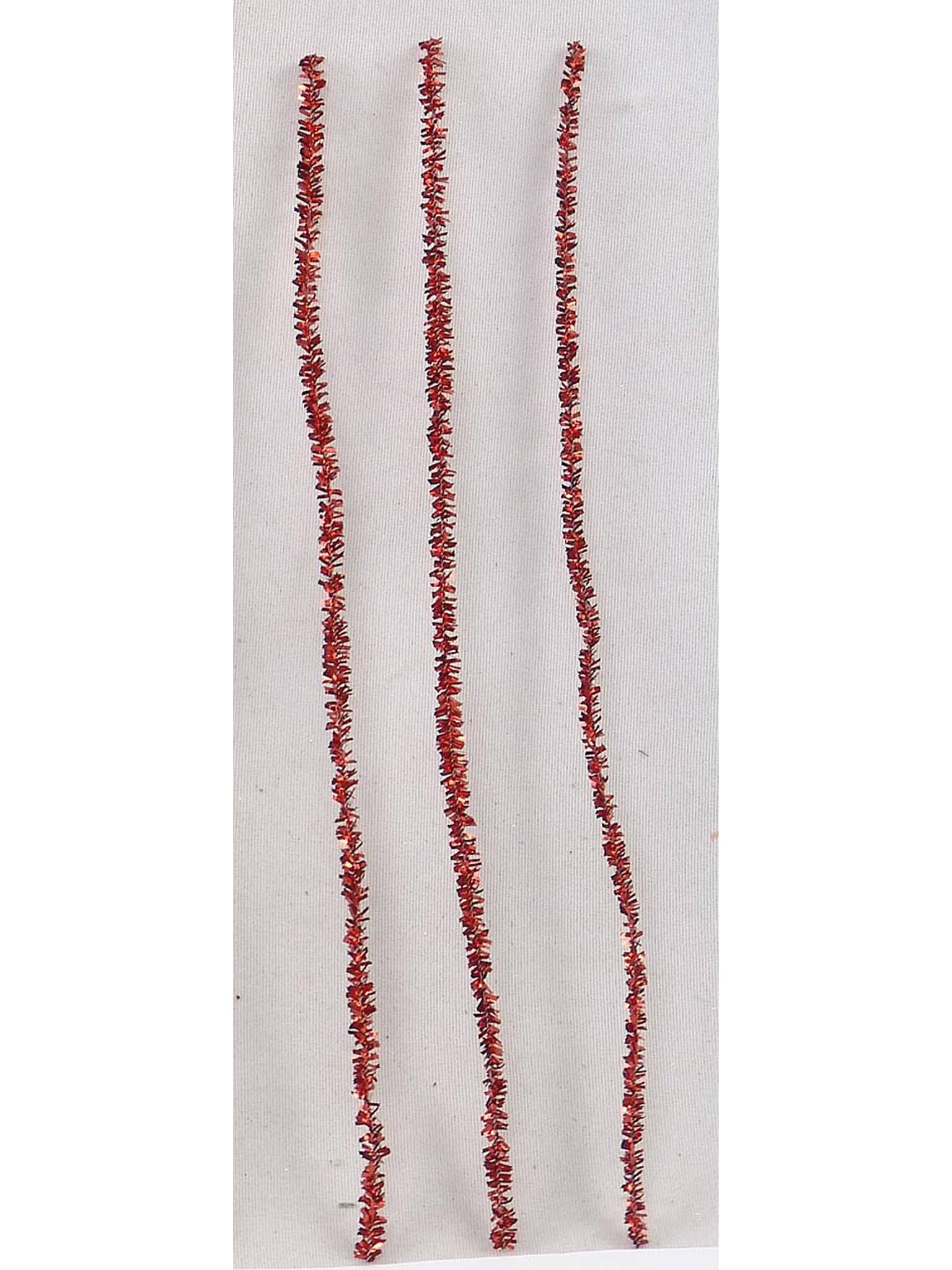 Larksilk - Wholesale Craft Supplies - 12" Glitter Pipe Cleaner Chenille Stem Red Box Of 1000