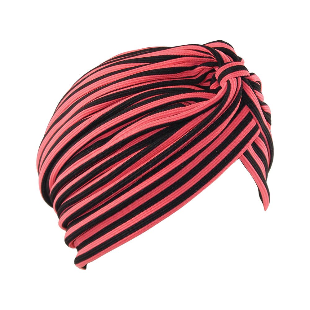 Jeanne Simmons Accessories – Großhandel Turban – Damen – 4605 Turban mit Streifen aus Polyester0