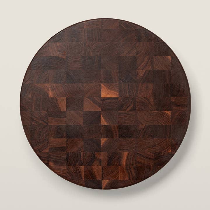 Walnut Round Chopping Block, Reversible, End Grain, 3" Thick (CCB Series) for wholesale by John Boos