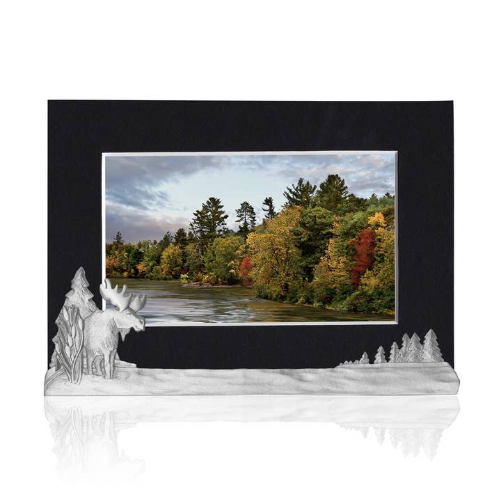 Moose Picture Hold for wholesale by Amos Pewter