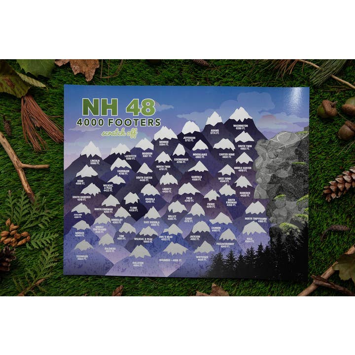 New Hampshire 48 4 000 pieds de randonnée à gratter pour la vente par peakquest