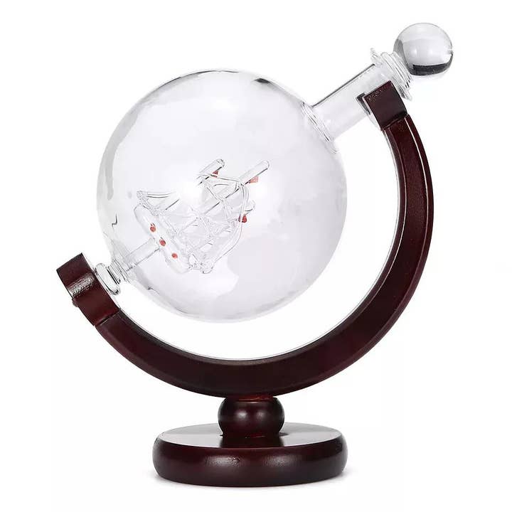 World Globe Whiskey Decanter - Unique Glass Decanter for Spi for wholesale by Berpar