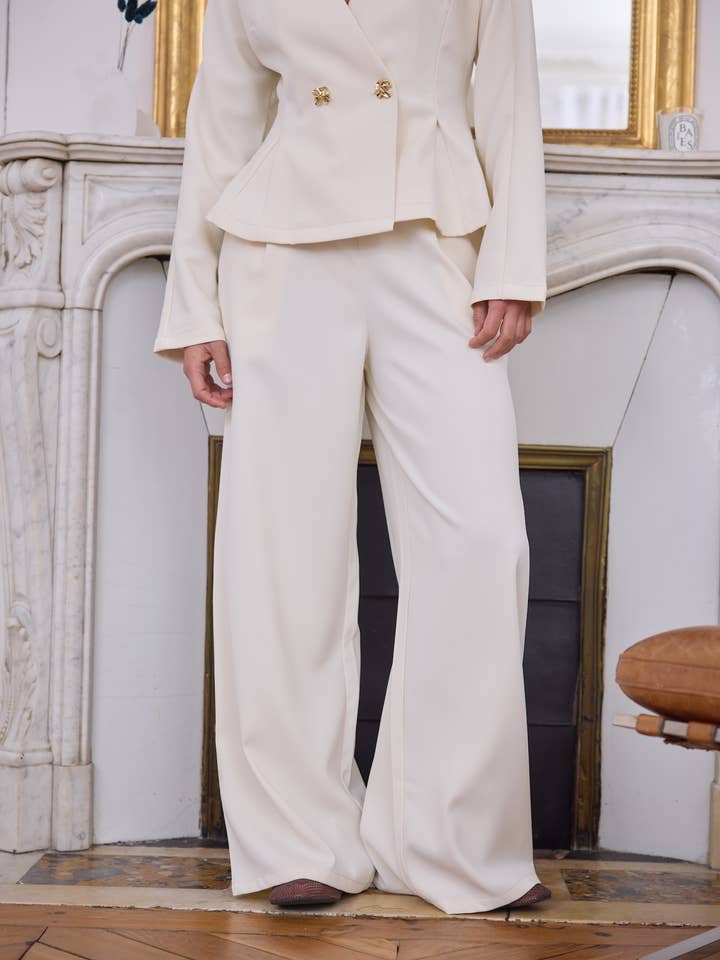 Pantalon fluide taille haute - 5705 pour la vente par Frime