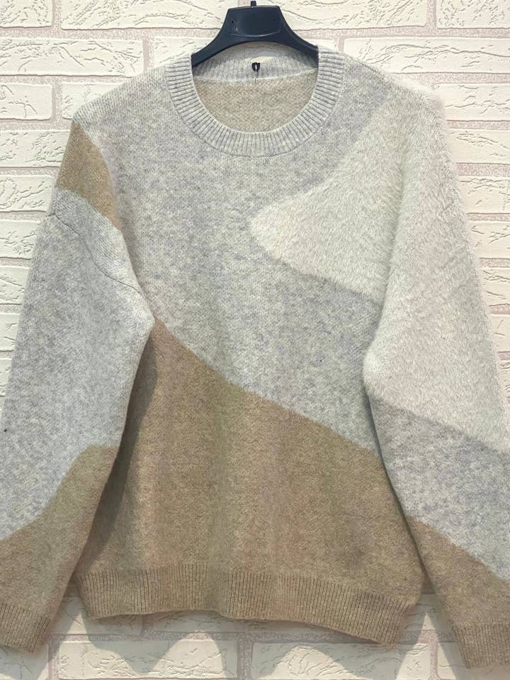 REF.9701 MULTICOLORED WOOL SWEATER for wholesale by Ling