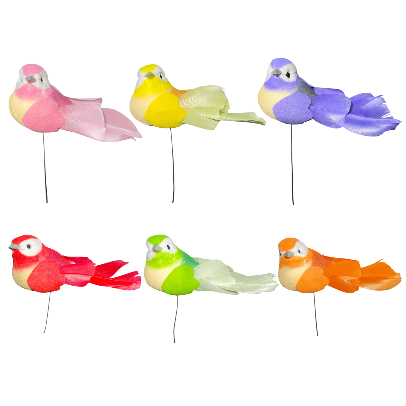 Thompson Wholesale - Wholesale Garden/Lawn Stake - Assorted Feathered Birds on Wire Picks (120 PC)8