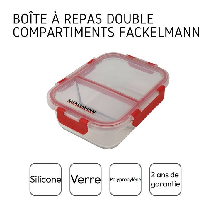 Fackelmann - Wholesale Food storage container - Move 1000ml Glass Lunch Box Set of 22