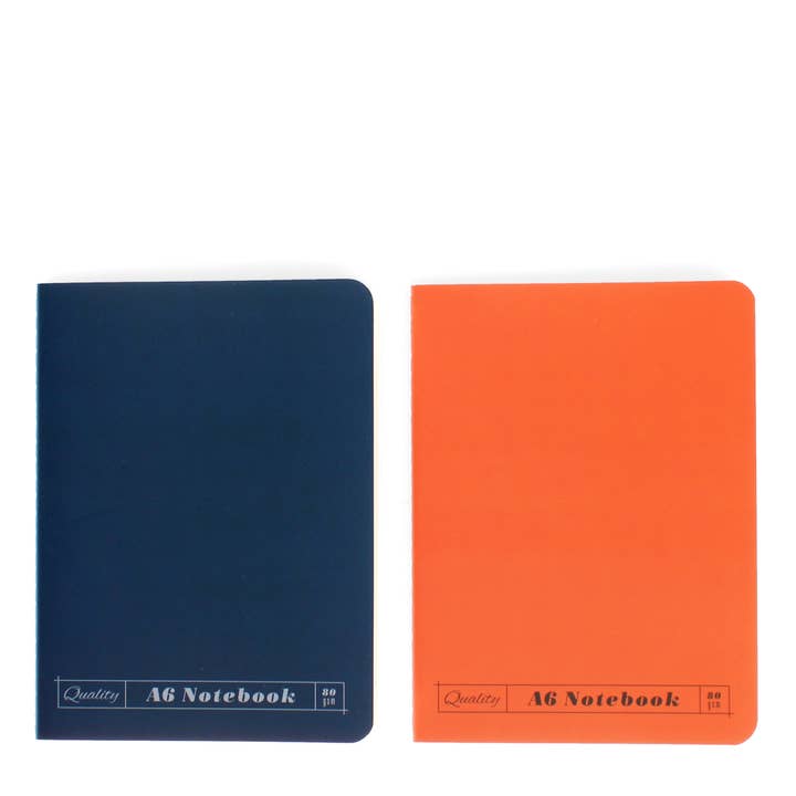 Rex B2B - UK – wholesale Notebook – A6 notebooks (set of 2) - Orange & blue1