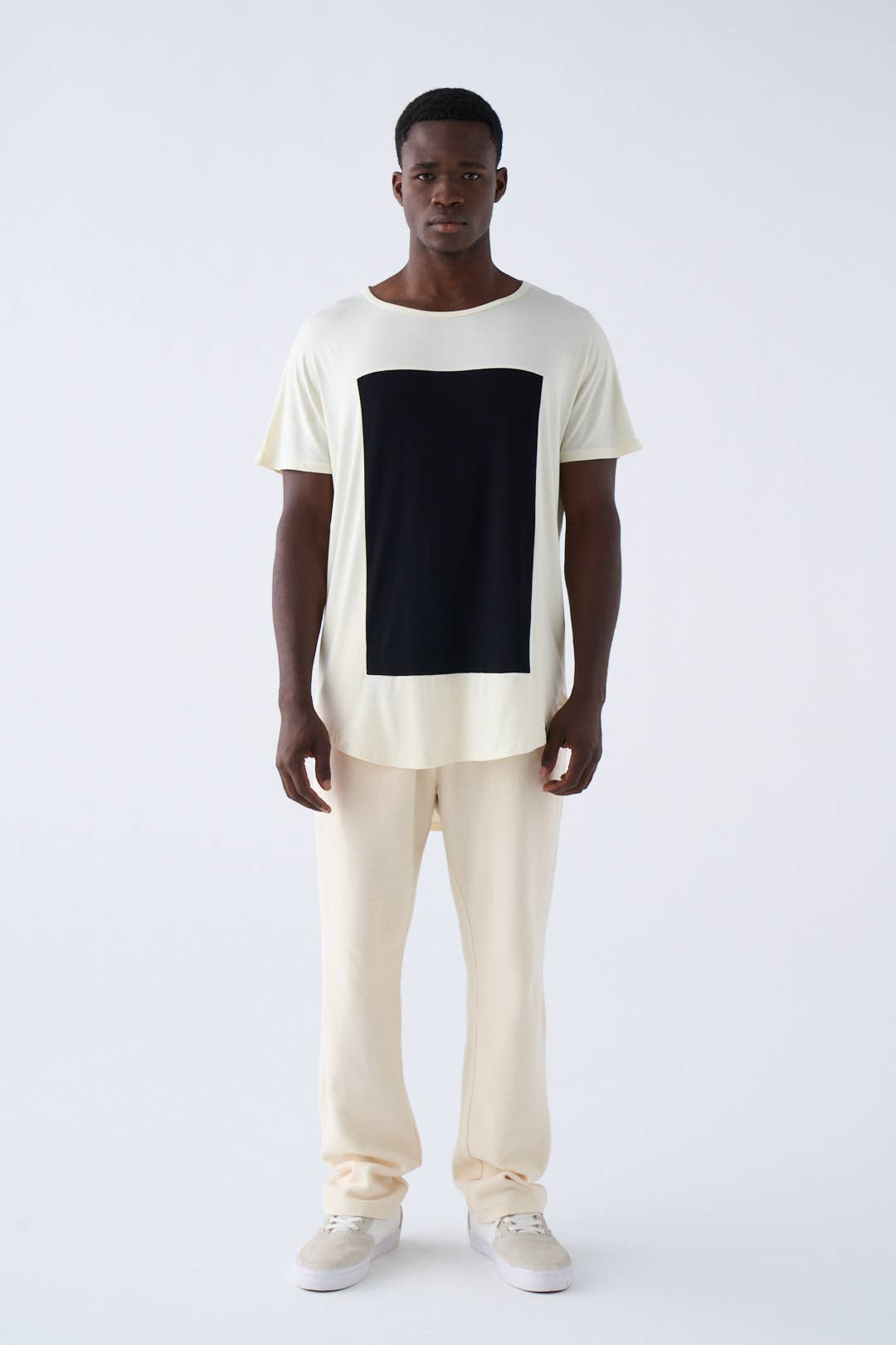 Pitagora - Vendita all'ingrosso Maglietta - Unisex - Maglietta Quadrilateral Bianco Nero1