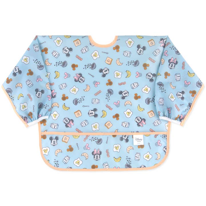 Sleeved Bib: Mickey + Minnie Sunny Side Up for wholesale by Bumkins
