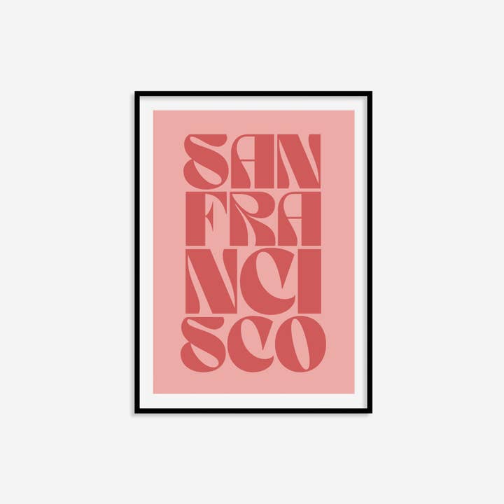 Alaina Creates - Vente Affiche d'art - Impression typographique de San Francisco6