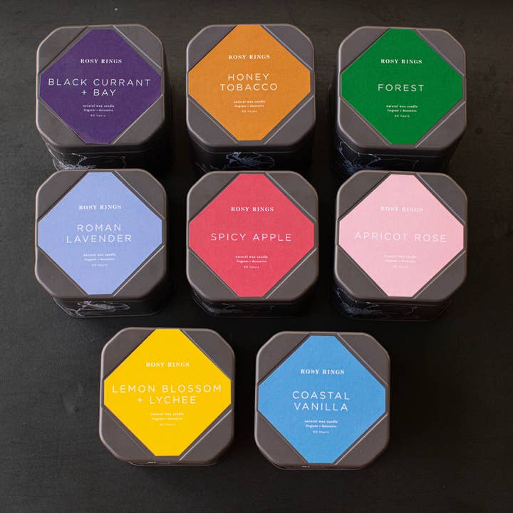 Rosy Rings - Wholesale Travel Candles - Honey Tobacco Signature Tin5