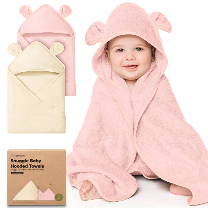 KeaBabies 2-pack Snuggle Baby Hooded Towels for wholesale by KeaBabies