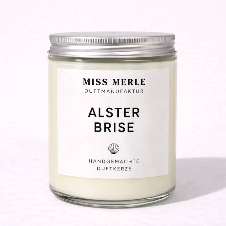 Scented Candle ALSTER BREEZE 205g - Fresh Scent from Hamburg for wholesale by MISS MERLE Duftmanufaktur