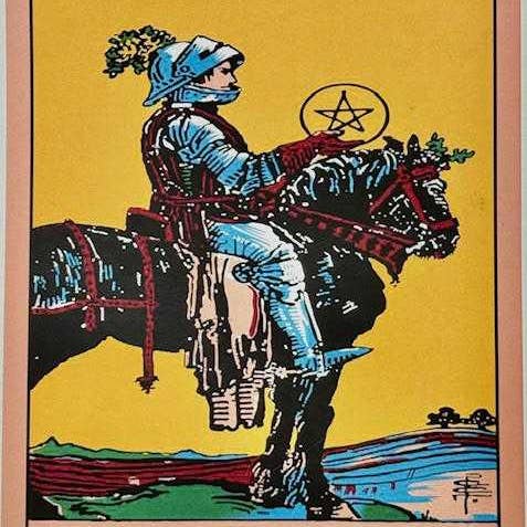 The Knight of Pentacles Altar Tarot Cloth(30"x 40") for wholesale by Vrinda