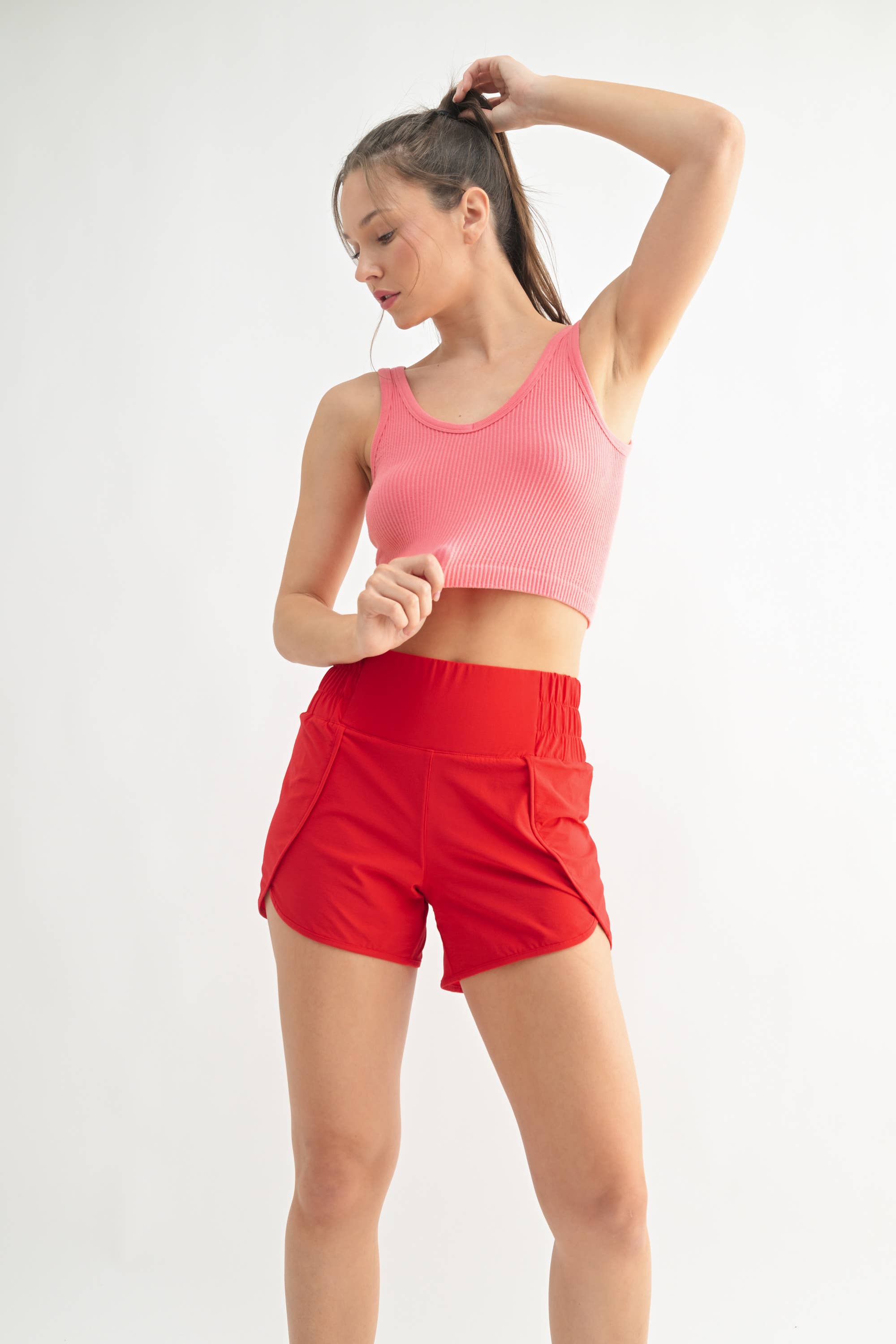 Mono B - Wholesale Tanktop - Dames - Geribbelde naadloze cropped tanktop84