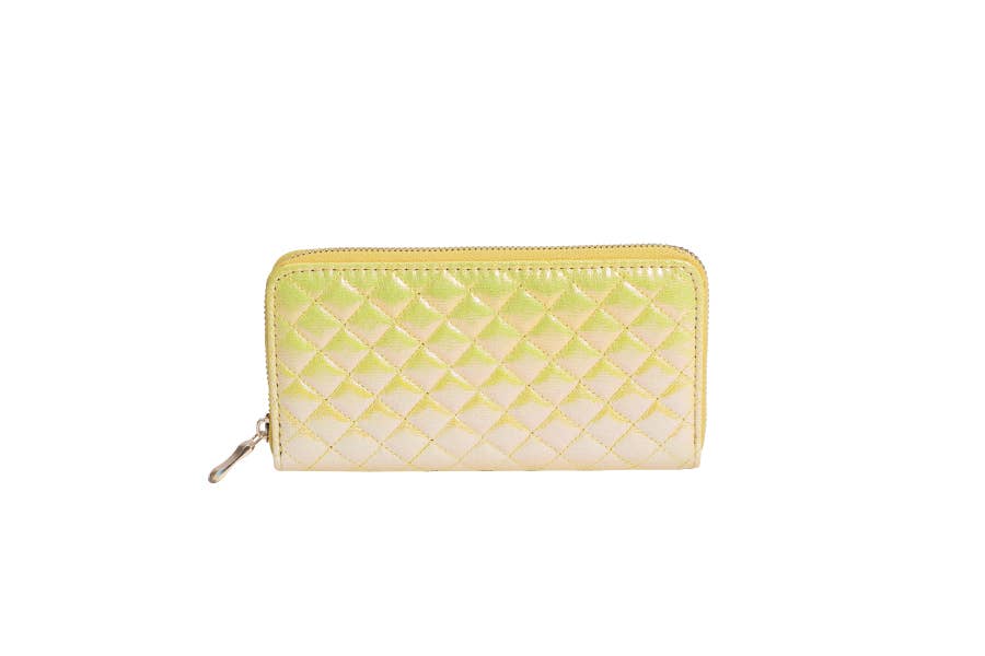 Nima Accessories Inc - Wholesale Wallet - Women's - Ladies Florescent Color Ziparound Ladies Faux Leather Wallet1