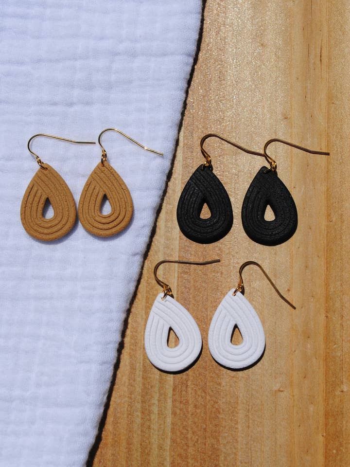 Embossed Tear Drop for wholesale by Finding Me Clay Co