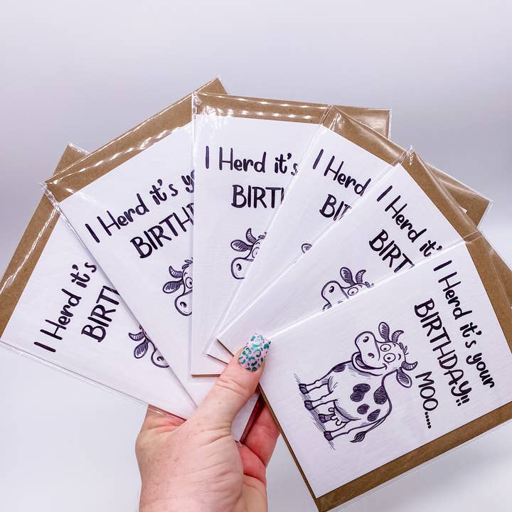 SP Gifts - Wholesale Birthday Card - Funny Cow Birthday Card – I Herd It’s Your Birthday4