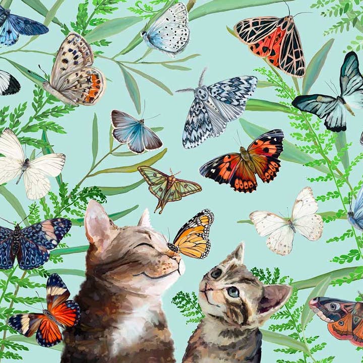 GreenBox Art - Wholesale Puzzle - Adult - Butterfly And Kitten Friends Puzzle