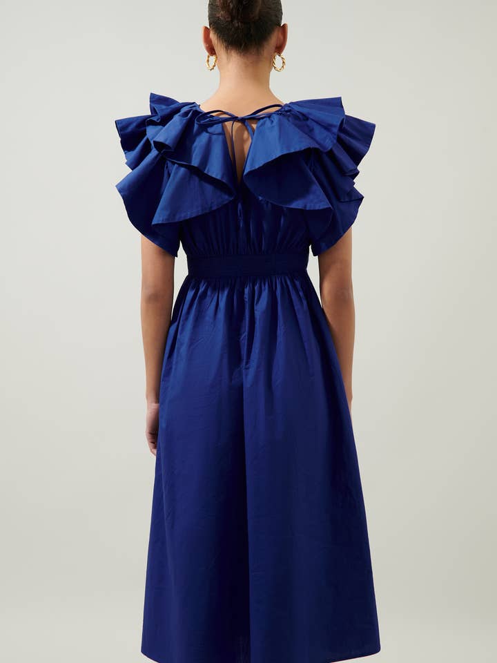 Sugarlips - Wholesale Dress - Women's - Santana Ruffle Sleeve Tie Back Midi Dress2