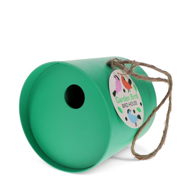 Round Bamboo Fibre Birdhouse - Green for wholesale by Rex B2B - UK