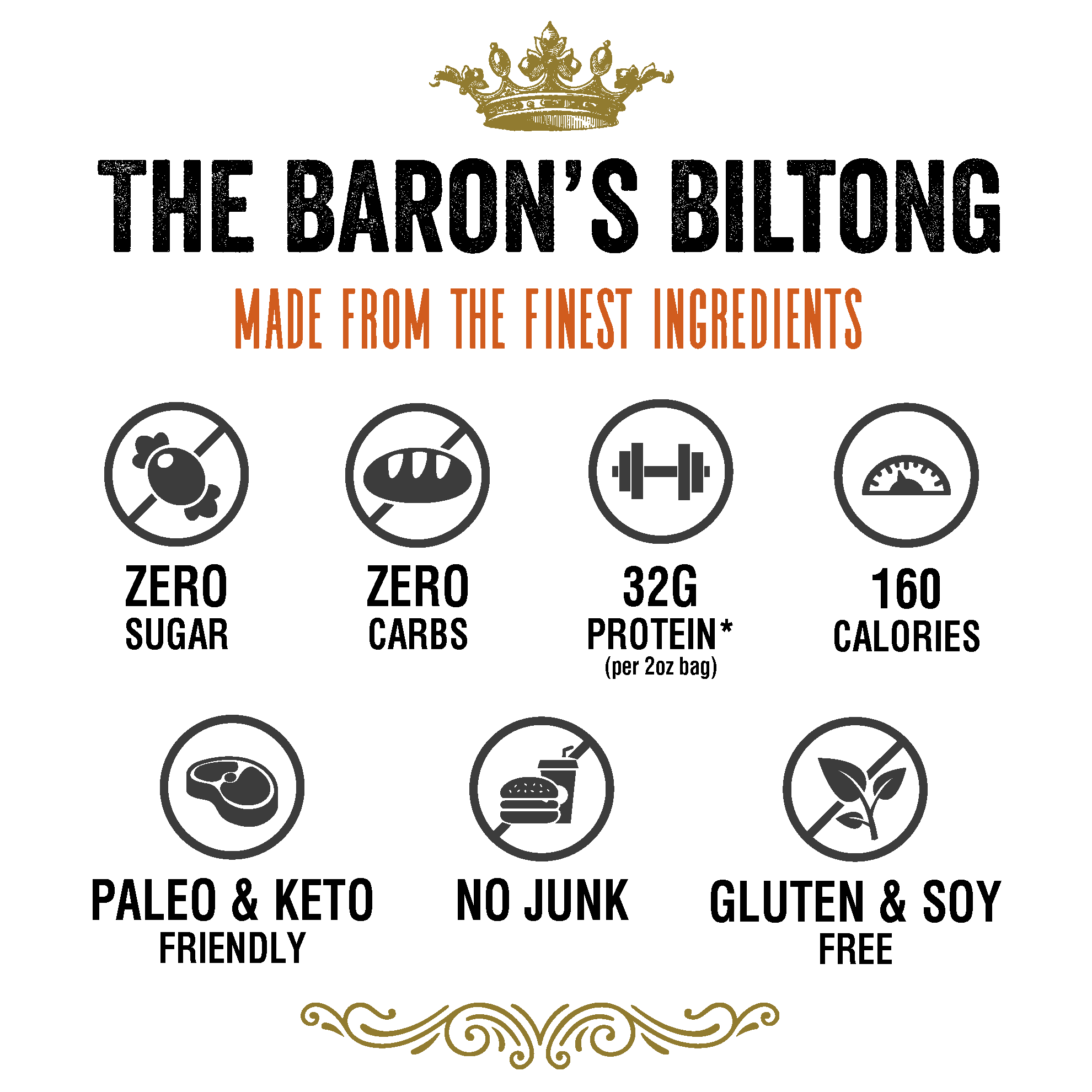 Biltong Baron - Vente Viande séchée - Biltong Baron Vampire Defense Recette Sac 2oz2