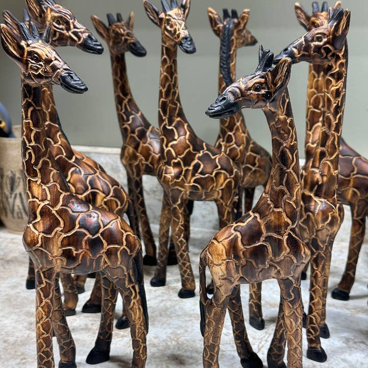 Giraffe, Hand Carved for wholesale by Mud Lake Soap Shop