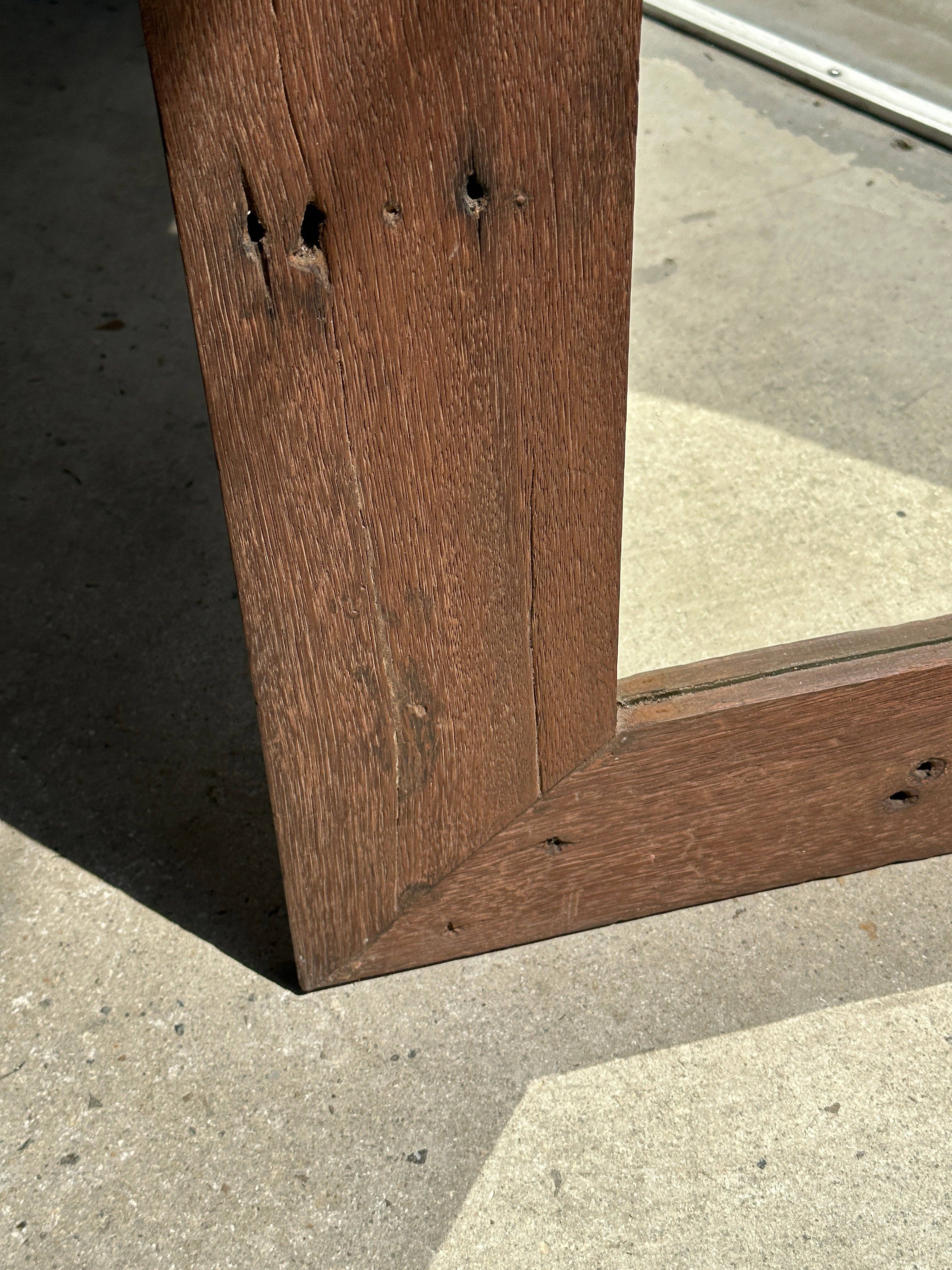 Office Objets - Wholesale Wall Mirror - Mirror with exotic brutalist old iron wood frame H:139cm5