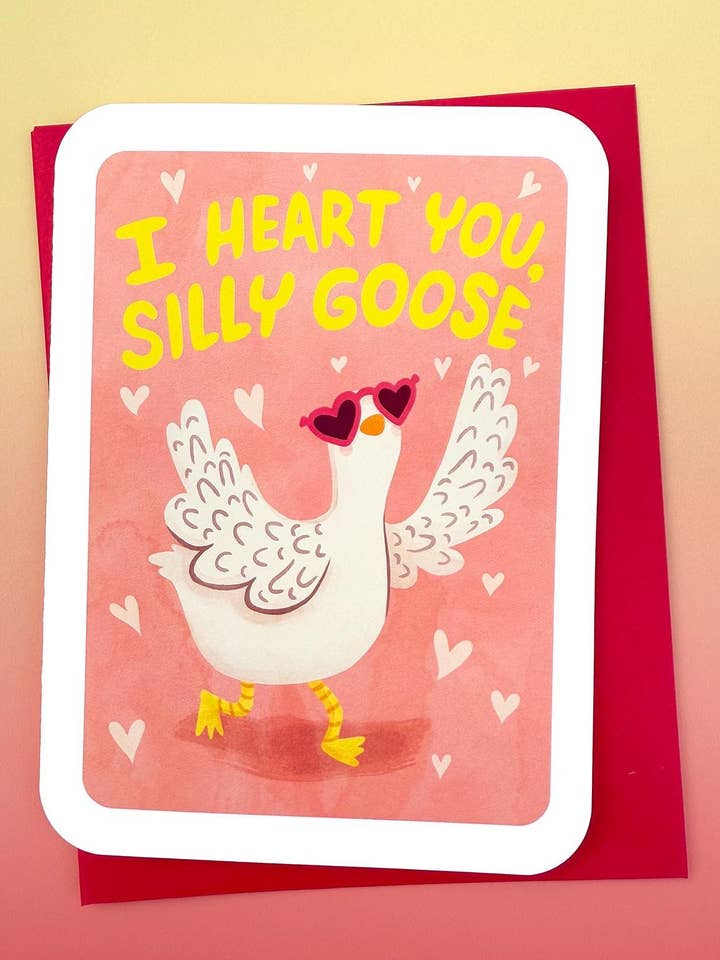 Je t'aime espèce d'andouille - Carte d'amour mignonne pour la Saint-Valentin pour la vente par My Zoetrope