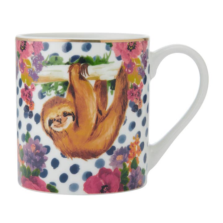 MULTI Mikasa Wild At Heart 16Oz Mug Sloth Open Stock for wholesale on Faire1