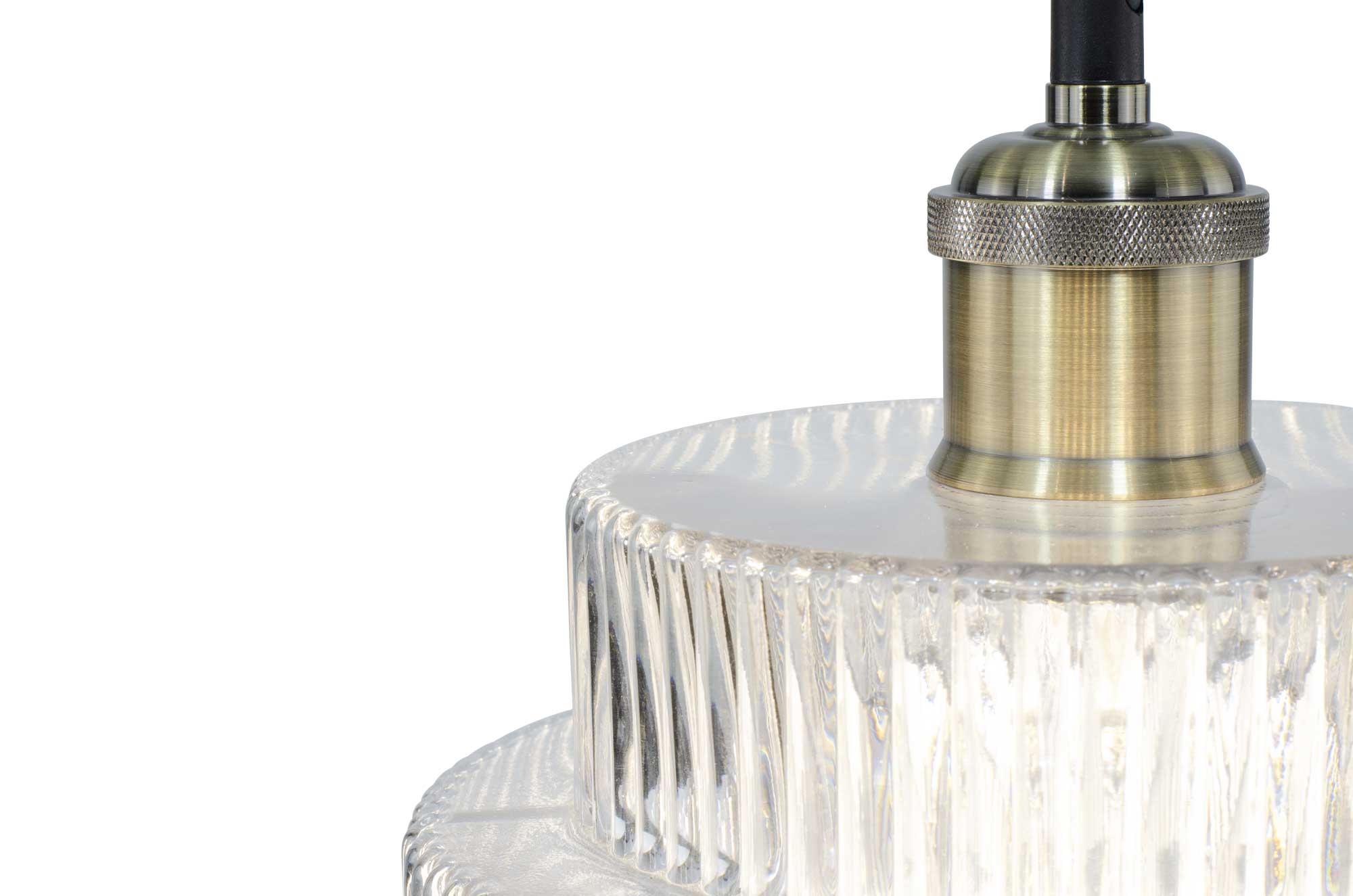 C-Création - Wholesale Chandelier/Hanging Light - Clear ribbed glass pendant Challe GM3