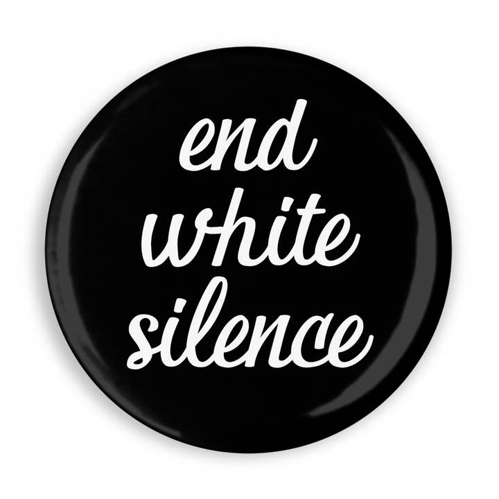 Botão/emblema End White Silence Pinback por atacado de Prickly Cactus Collage