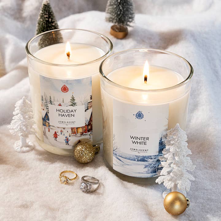 JewelScent - Wholesale Jar/Filled Candle - Holiday Haven 18oz Home Jewelry Candle2