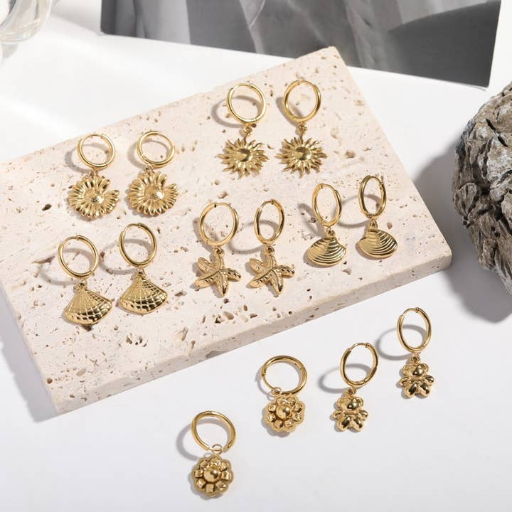 ACCITY - Wholesale Dangle Earrings - Creative stainless steel mirror pendant earrings_CWMM5723