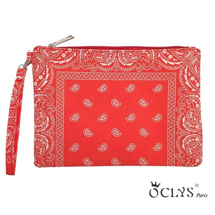 Oclys - Wholesale Pouch - Women's - Colorful bandana cotton pouch with strap