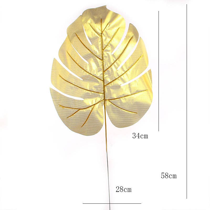 Your Party Box - Vente Décalcomanie – décorations de fête - Feuilles dorées - Ensemble de 116