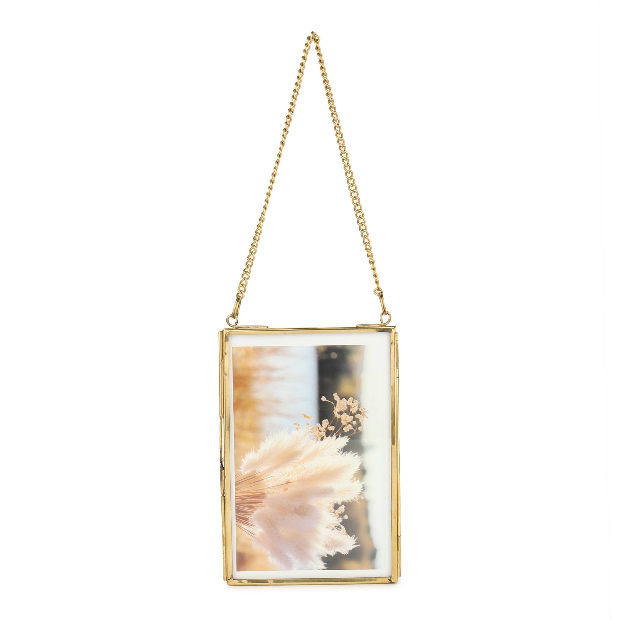 Alza – wholesale Picture frame – Hand-made real Brass and glass photo frame hanging 18