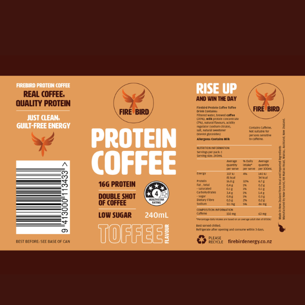 AlchePharma Naturals - Wholesale Iced Coffee/Cold Brew - Fire Bird Protein Coffee Toffee3