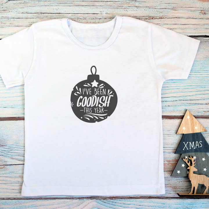 Camiseta navideña para niños I've Been Goodish This Year XS-XL para venta al por mayor de Shine Thrive Grow