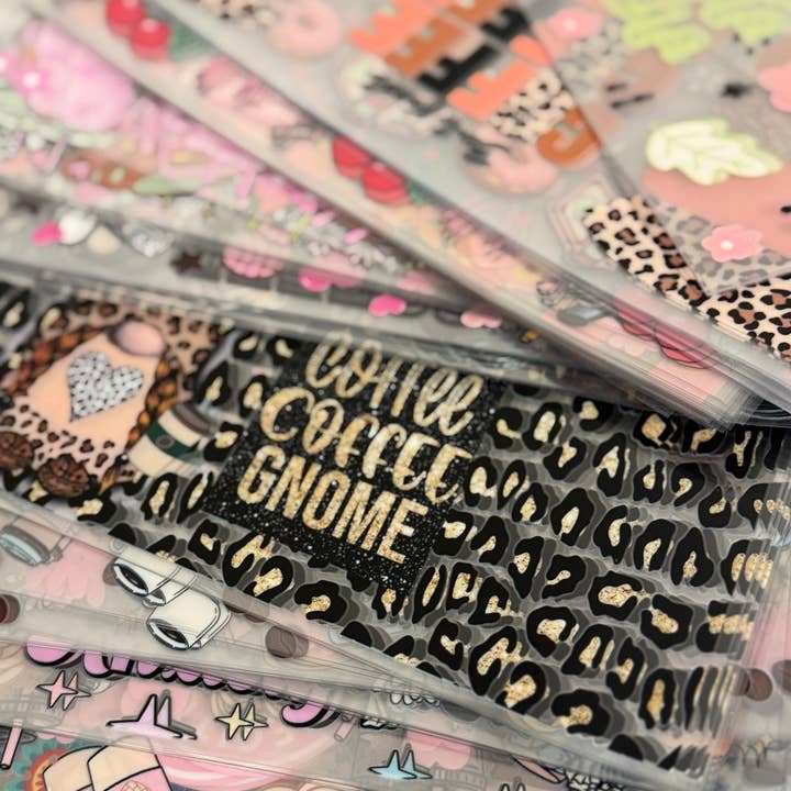 Crafty Treasures - Wholesale Sticker - COFFEE/ TEA Bundle of 5, 10 UV DTF 16oz Wraps, Wholesale