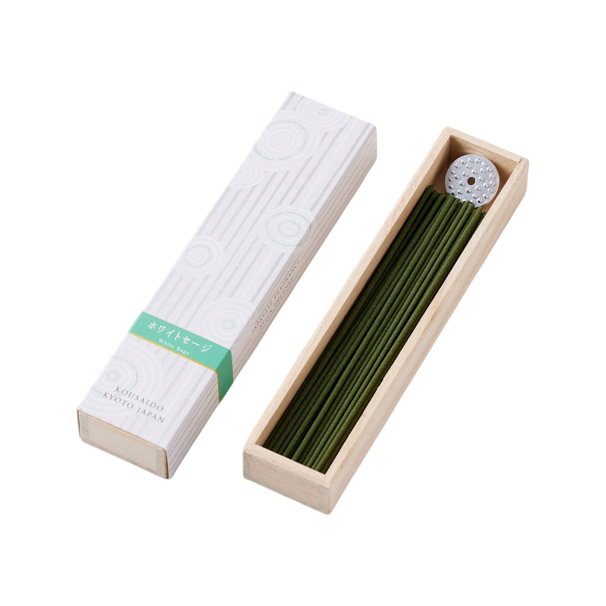 Urban Tokyo - Wholesale Incense - Kousaido Hyakuraku-Kou White Sage Organic Incense (1/240)
