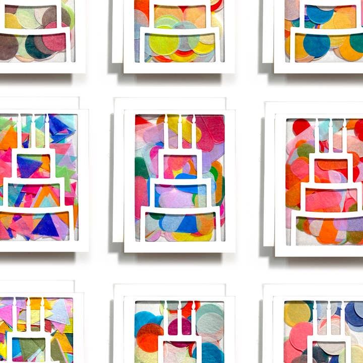 The Paper Curator - Wholesale Birthday card - Birthday Cake Confetti Card | Adult Birthday | Greeting Card8